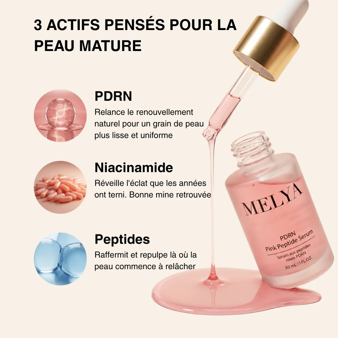 Sérum aux peptides roses PDRN